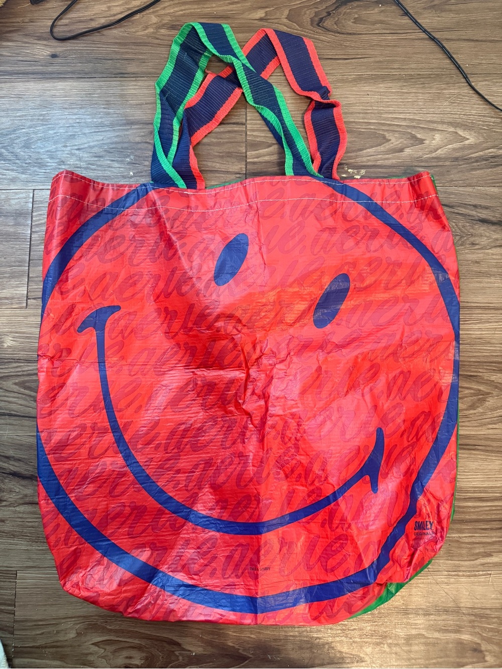 Smiley Originals Recycled Oversized Reusable Tote Bag
